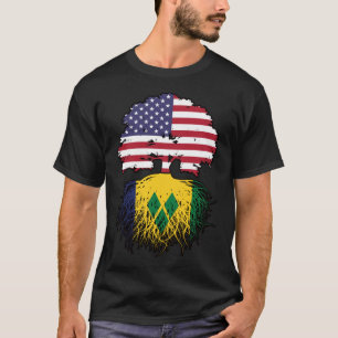 Saint Vincent Vincentian American USA Tree Roots T-Shirt