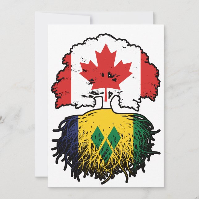 Saint Vincent Vincentian Canadian Canada Tree Root Invitation (Front)
