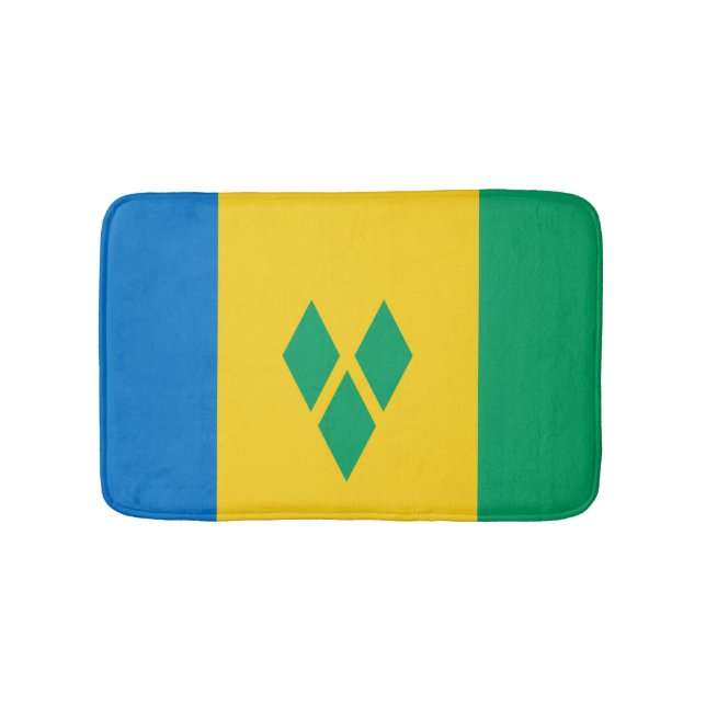 Saint Vincentian flag Bathroom Mat (Front)