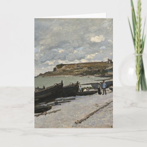 Sainte_Adresse by Monet _ Boats Sea Cloudy Sky Card