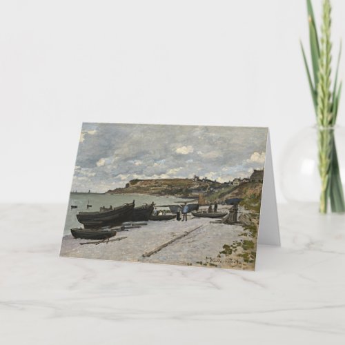Sainte_Adresse by Monet _ Boats Sea Cloudy Sky Card