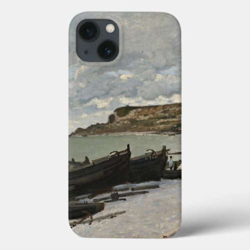 Sainte_Adresse by Monet _ Boats Sea Cloudy Sky iPhone 13 Case