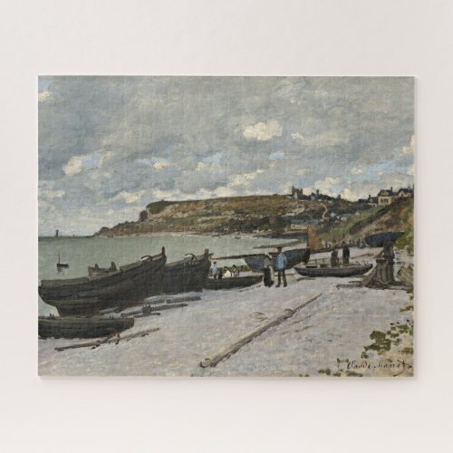 Sainte_Adresse by Monet _ Boats Sea Cloudy Sky Jigsaw Puzzle
