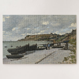 Sainte-Adresse by Monet - Boats Sea Cloudy Sky Jigsaw Puzzle
