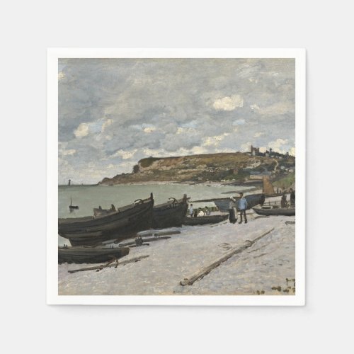 Sainte_Adresse by Monet _ Boats Sea Cloudy Sky Napkins