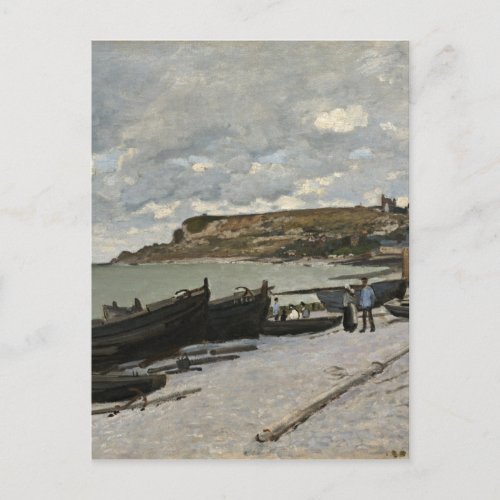 Sainte_Adresse by Monet _ Boats Sea Cloudy Sky Postcard