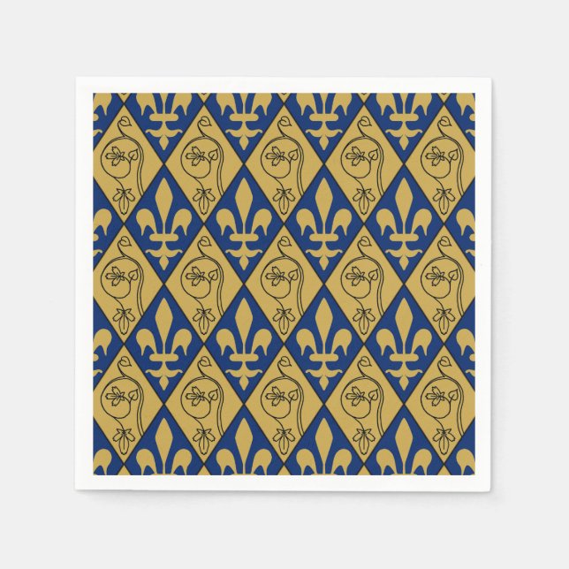 Sainte-Chapelle Fleur de Lys Napkins (Front)