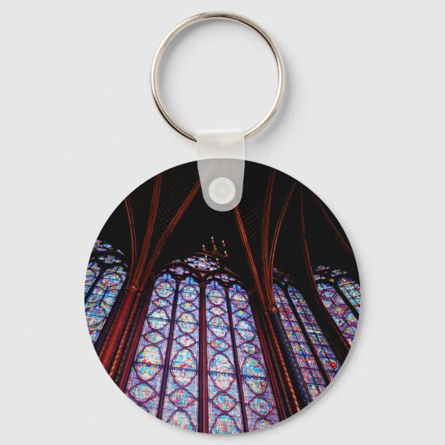 Sainte-Chapelle stained glass in Paris Photo Keychain (Front)