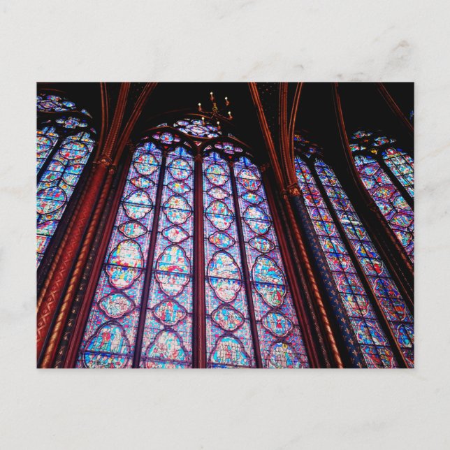 Sainte-Chapelle stained glass in Paris Photo Postcard (Front)