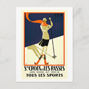 Sainte Croix Les Rasses Ski Sports Travel Postcard