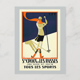 Sainte Croix Les Rasses Ski Sports Travel Postcard
