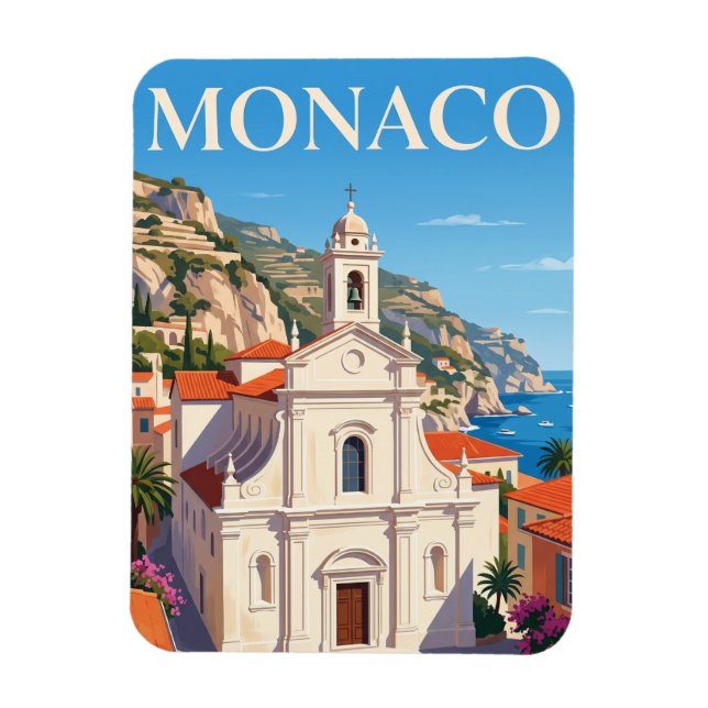 Sainte-Dévote Church Monaco Magnet (Vertical)