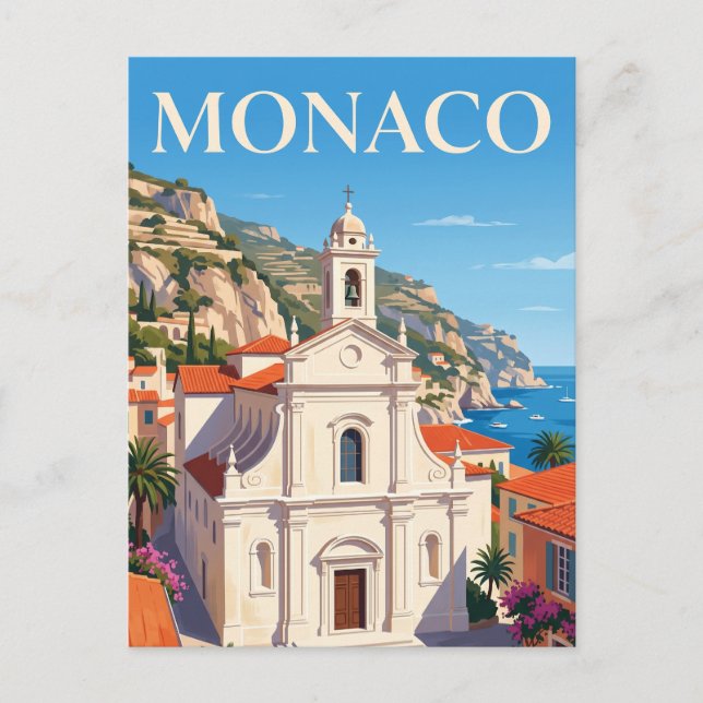 Sainte-Dévote Church Monaco Postcard (Front)