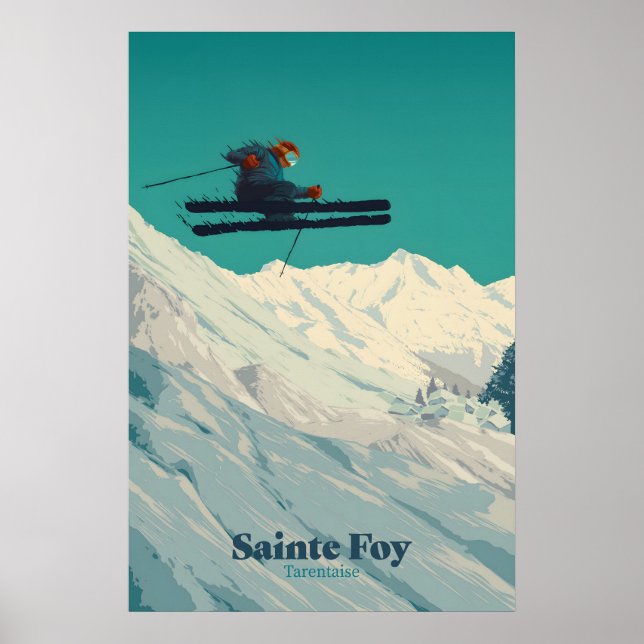 Sainte Foy Tarentaise Ski Resort Travel Poster (Front)