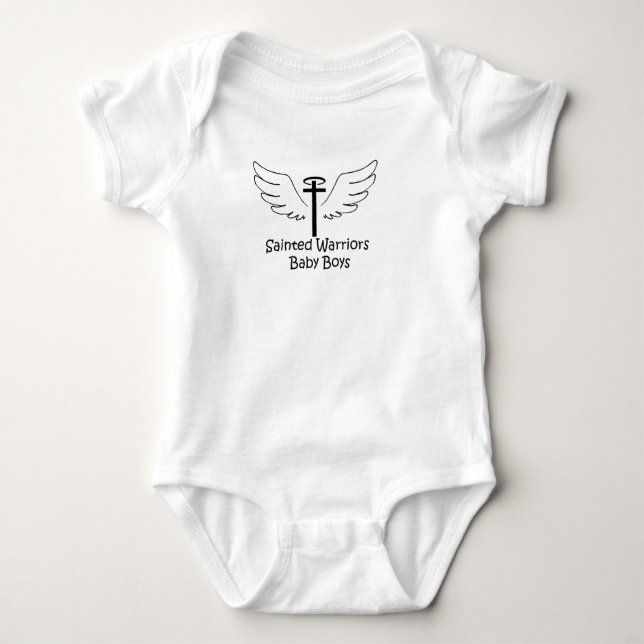Sainted Warriors Baby Boys Creeper (Front)