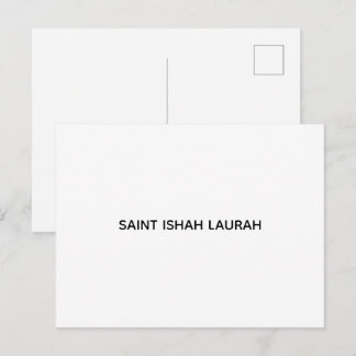 #SAINTISHAHLAURAH T-Shirt Postcard