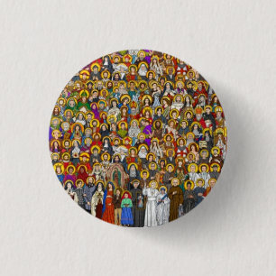 Saints, All saints, Catholic Saints Button