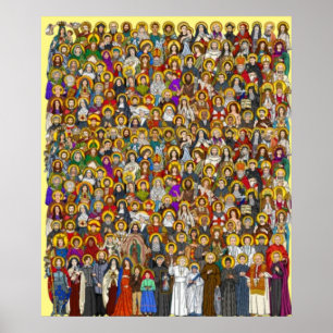 Saints, All saints, Catholic Saints Poster