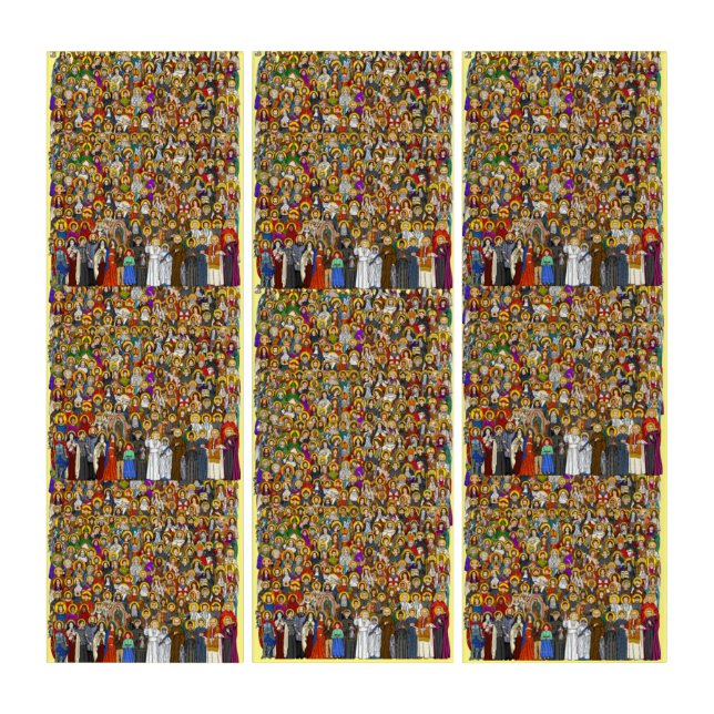 Saints, All saints, Catholic Saints, Santo Triptych (Front)