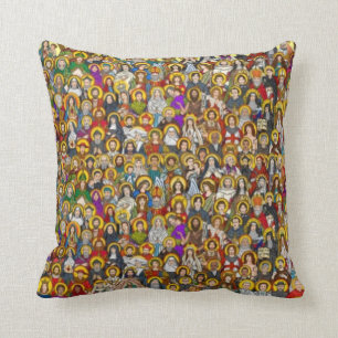 Saints, All saints, Catholic Saints Throw Pillow