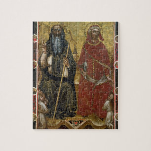 Saints Anthony Abbot and Eligius - Painted process Jigsaw Puzzle