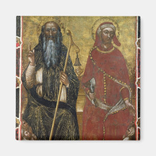 Saints Anthony Abbot and Eligius - Painted process Magnet