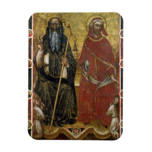 Saints Anthony Abbot and Eligius - Painted process Magnet