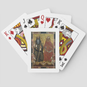 Saints Anthony Abbot and Eligius - Painted process Poker Cards