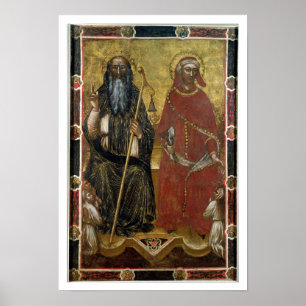 Saints Anthony Abbot and Eligius - Painted process Poster