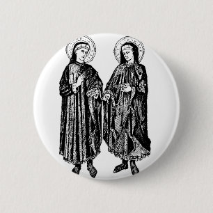 Saints Cosmas and Damian by Bicci di Lorenzo Button