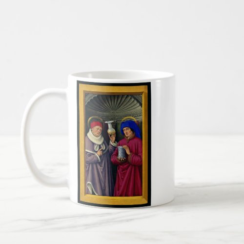 Saints Cosmas and Damian by Jean Bourdichon Coffee Mug