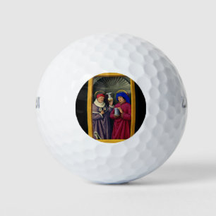 Saints Cosmas and Damian by Jean Bourdichon Golf Balls
