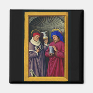 Saints Cosmas and Damian by Jean Bourdichon Magnet