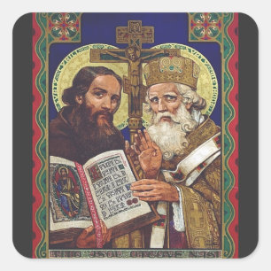 Saints Cyril and Methodius Apostles to the Slavs Square Sticker