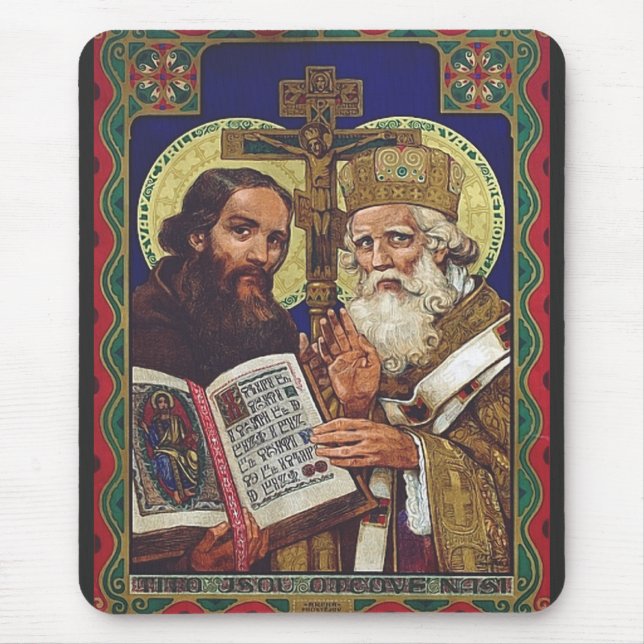 Saints Cyril and Methodius Patrons of Europe Mouse Pad (Front)
