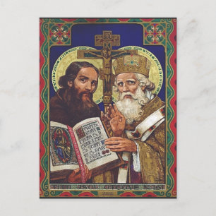 Saints Cyril and Methodius Patrons of Europe Postcard
