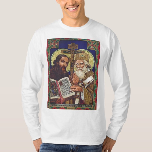 Saints Cyril and Methodius Patrons of Europe T-Shirt (Front)