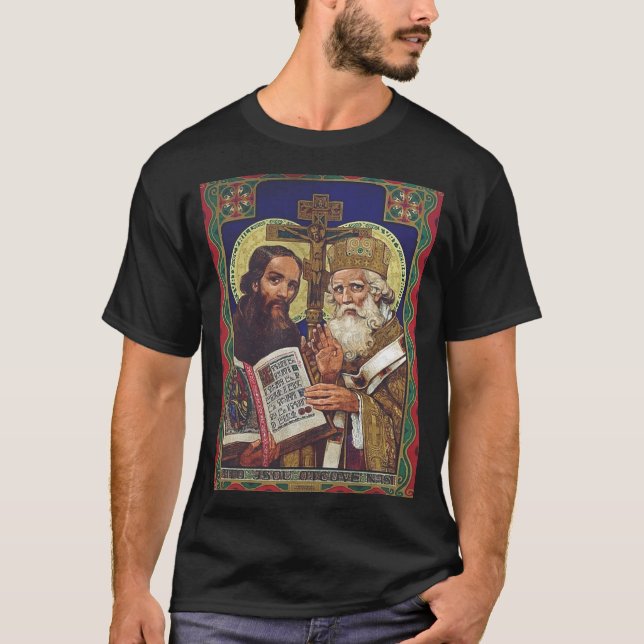 Saints Cyril and Methodius Patrons of Europe T-Shirt (Front)