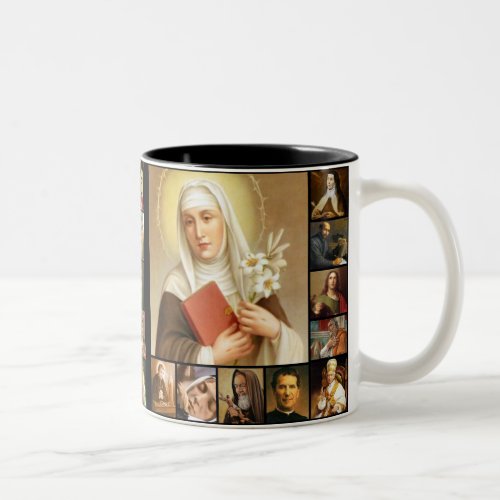 Saints Holy Images Jesus Mary St Joseph Two_Tone Coffee Mug