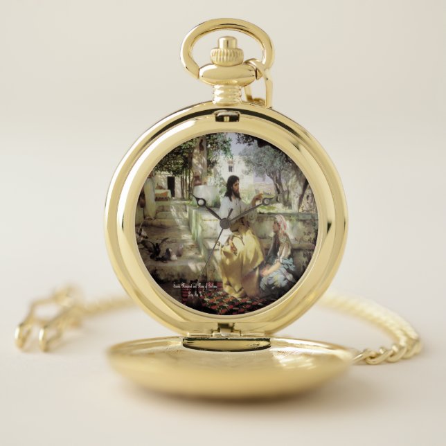Saints Martha and Mary of Bethany Pocket Watch (Inside)