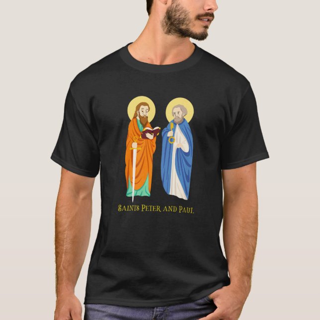Saints Peter And Paul Catholic Feast Day Keys To T T-Shirt (Front)