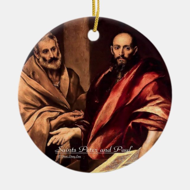 Saints Peter and Paul Ceramic Ornament (Front)