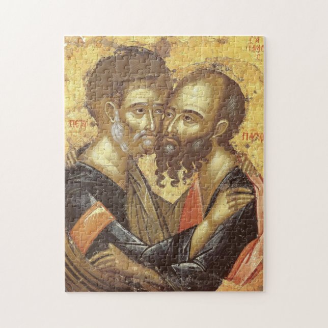 Saints Peter and Paul Orthodox Christian Icon Jigsaw Puzzle (Vertical)