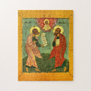 Saints Peter and Paul Orthodox Christian Icon Jigsaw Puzzle