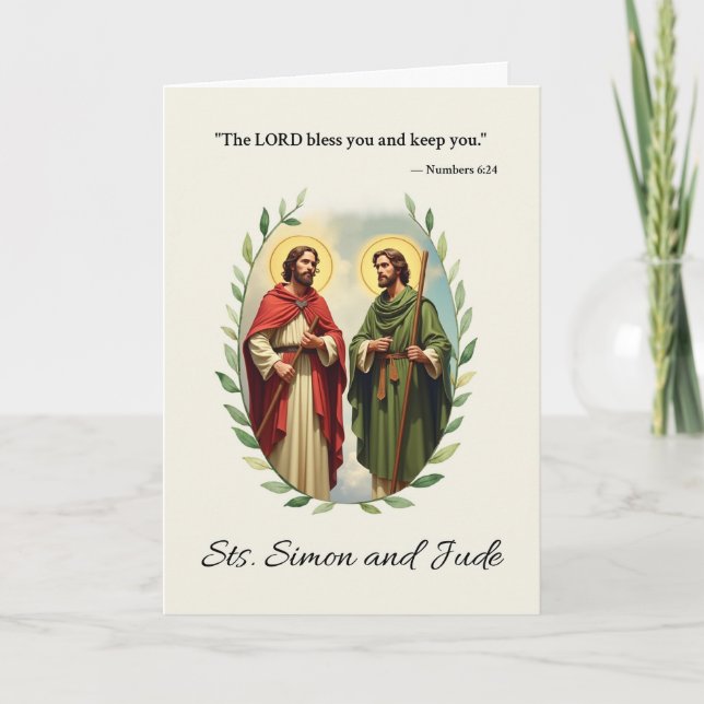 Saints Simon and Jude God's Peace and Blessings Card (Front)