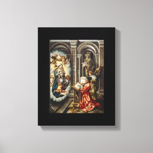 Saints with Mary and Baby Jesus Canvas Print