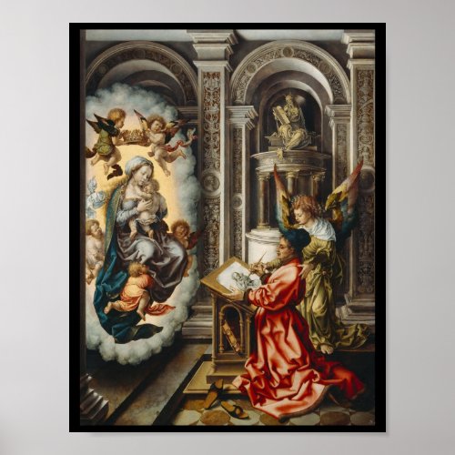 Saints with Mary and Baby Jesus Poster