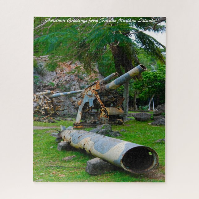 Saipan Mariana Islands.Christmas Greetings Jigsaw Puzzle (Vertical)