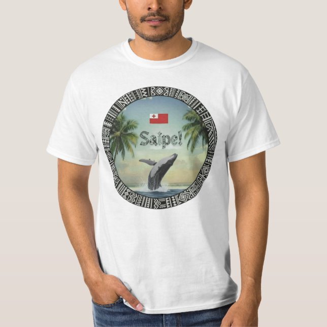Saipe Tonga Eua whale off grid Pacific island T-Shirt (Front)
