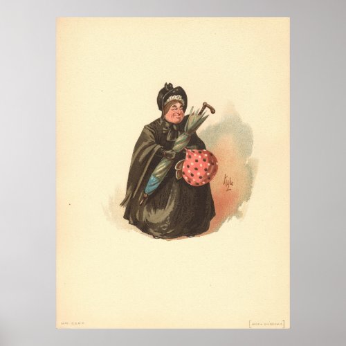 Sairy Gamp by Kyd from Martin Chuzzlewit Poster